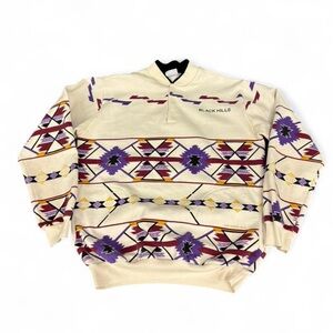 Vintage 1992 Art unlimited Black Hills tribal sweatshirt Aztec USA made